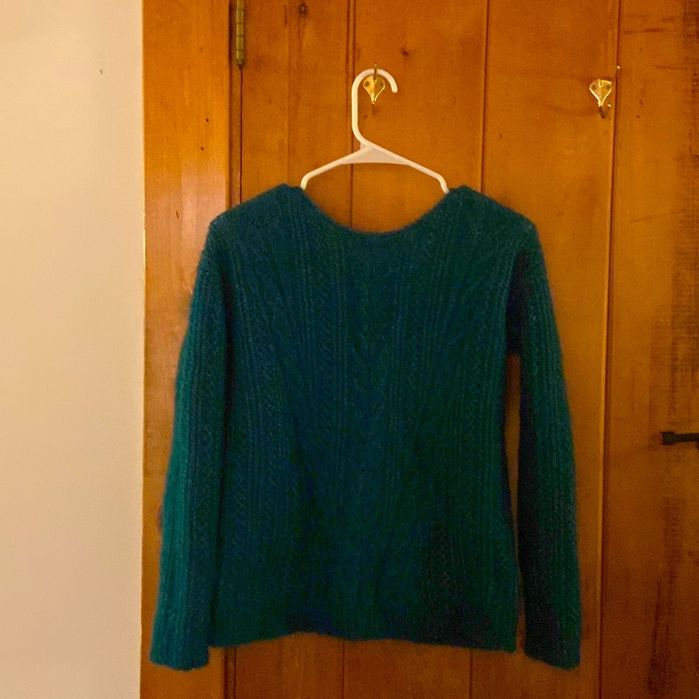 Sézane deep green mohair blend jumper